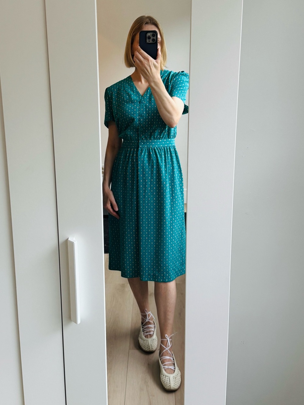 Vintage print dress, Size S/M